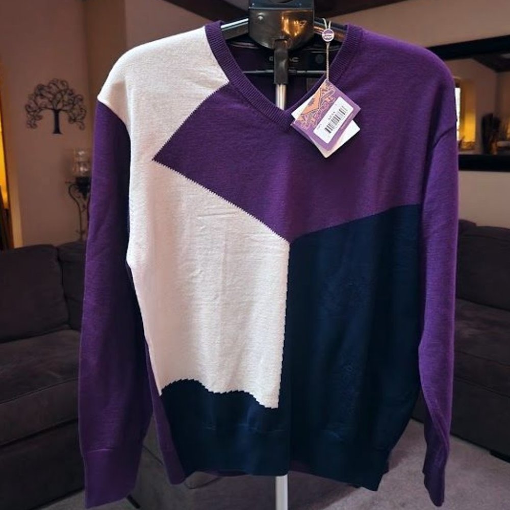 NWT G-Mac by Kartel Collection Mens sz large wool sweater - premier golf brand
